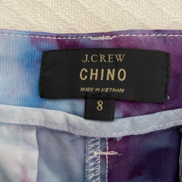 Hand crafted tie dyed J. Crew 3” Chino Shorts size 8 - Picture 3 of 5